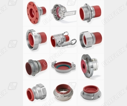 Stainless steel couplings with PFA coating, type "...SSE"