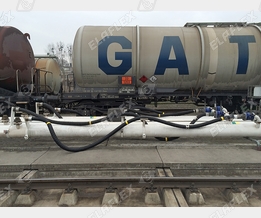 Rail tanker unloading of petroleum based products