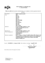 RINA:Type ApprovalERV-R, ERV-BR, ERV-G, ERV-GS, ERV-GS HNBR, ERV-CR, ERV-ROTEX, ERV-OR, ERV-GR, ERV-VITEX